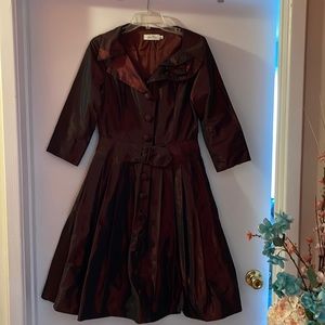 Teri Jon burgendy formal dress